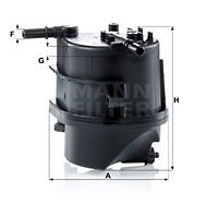 Топливный фильтр MANN-FILTER WK 939 для PEUGEOT 206+