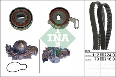 Водяной насос + комплект зубчатого ремня INA 530 0514 30 для HONDA ODYSSEY