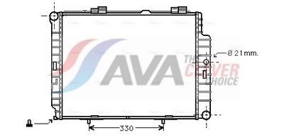 радиатор, охлаждане на двигателя AVA Clever Choice MSA2287