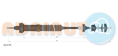 Cable Pull, clutch control 35.0175