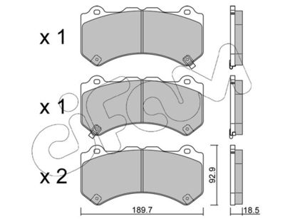 Комплект тормозных колодок, дисковый тормоз CIFAM 822-1156-0 для NISSAN GT-R