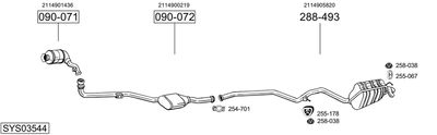Układ wydechowy BOSAL SYS03544