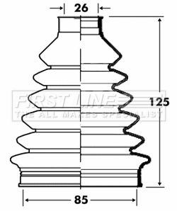 Bellow, drive shaft FIRST LINE FCB2843