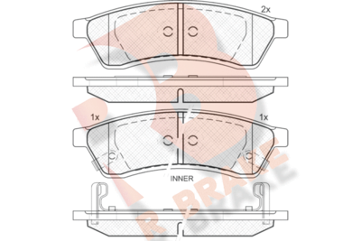 Комплект тормозных колодок, дисковый тормоз R BRAKE RB1930 для DAEWOO TOSCA