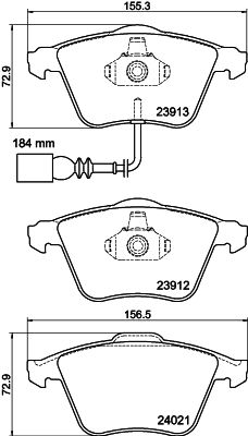 Brake Pad Set, disc brake 8DB 355 015-971