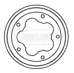 спирачен барабан BORG & BECK BBR7016