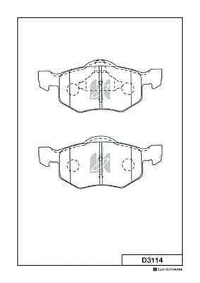 Комплект тормозных колодок, дисковый тормоз MK Kashiyama D3114 для SAAB 9-7X