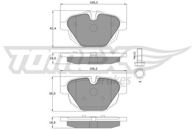 Bremsbelagsatz, Scheibenbremse