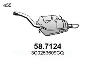 Глушитель выхлопных газов конечный ASSO 58.7124 для VW PASSAT