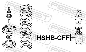 HSHB-CFF FEBEST Пыльник амортизатора FEBEST 