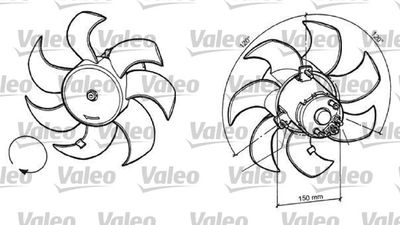 VALEO 696049 Вентилятор системы охлаждения двигателя  для AUDI COUPE (Ауди Коупе)