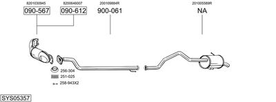 Układ wydechowy BOSAL SYS05357