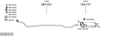 Układ wydechowy BOSAL SYS01214
