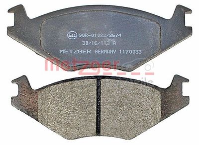 BREMSBELAGSATZ SCHEIBENBREMSE METZGER AUTOTEILE 1170033 3
