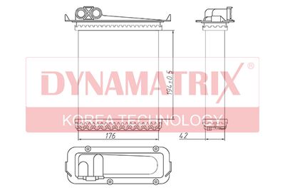 Теплообменник, отопление салона DYNAMATRIX DR73640 для VOLVO S70