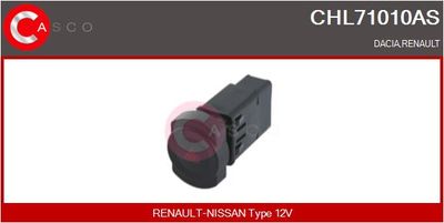Vypínač výstražných blikačů CASCO CHL71010AS