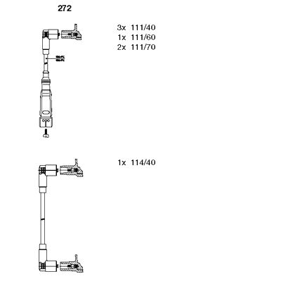 Комплект проводов зажигания BREMI 272 для VW LT