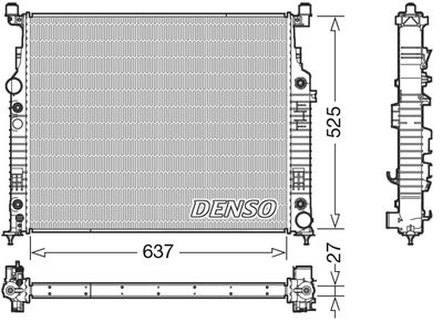 Радиатор, охлаждение двигателя DENSO DRM17056 для MERCEDES-BENZ GL-CLASS