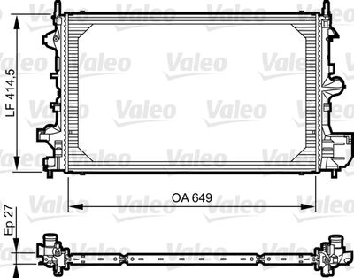 VALEO 735085 Радіатор охолодження двигуна для CADILLAC (Кадиллак)