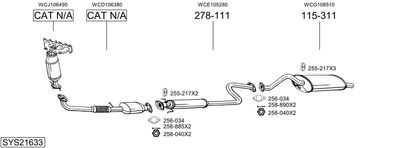 Изпускателна система BOSAL SYS21633