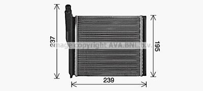 AVA QUALITY COOLING Kachelradiateur, interieurverwarming (LA6033)