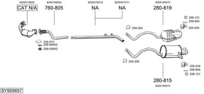 ABGASANLAGE BOSAL SYS05657