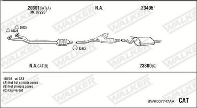 Изпускателна система WALKER BWK007747AA