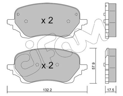 Комплект тормозных колодок, дисковый тормоз CIFAM 822-1247-0 для FORD PUMA