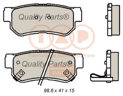 Комплект тормозных колодок, дисковый тормоз IAP QUALITY PARTS 704-21066 для KIA MAGENTIS
