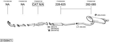 ABGASANLAGE BOSAL SYS06471