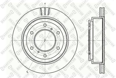 STELLOX 6020-3041V-SX Тормозные диски для MITSUBISHI PAJERO IV Van (V9_, V8_, V8_V)
