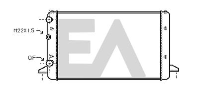 EACLIMA 31R77087 Радиатор охлаждения двигателя для VW PASSAT B3/B4 (315, 3A5)