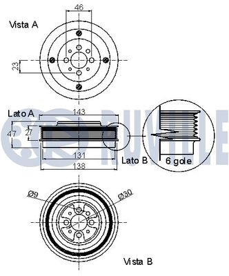 RIEMENSCHEIBE KURBELWELLE RUVILLE 520161 1