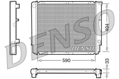 Радиатор, охлаждение двигателя DENSO DRM33050 для VOLVO S90