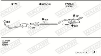 Изпускателна система WALKER CIK013181B