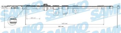SAMKO C1294B Трос ручного тормоза для HONDA CIVIC IV Hatchback (EC, ED, EE) 1.6 i 16V (ED7)