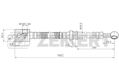 ZEKKERT BS-9462 Тормозной шланг  для SSANGYONG  (Сан-янг Актон)
