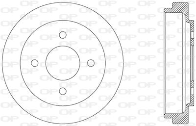 OPEN PARTS BAD9035.10 Тормозной барабан  для NISSAN MICRA II (K11) 1.0 i 16V