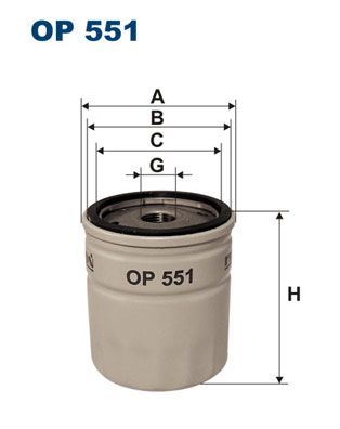 Масляный фильтр FILTRON OP 551 для OPEL MONZA