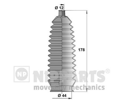 Комплект пыльника, рулевое управление NIPPARTS N2844014 для HONDA JAZZ