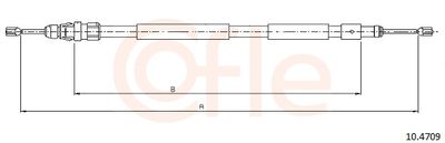 Cable Pull, parking brake 10.4709