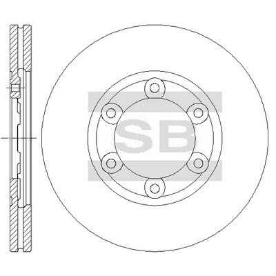 Тормозной диск Hi-Q SD2050 для KIA K2700