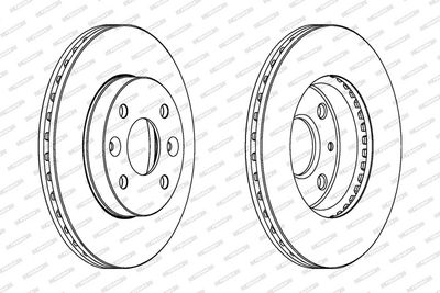 BREMSSCHEIBE FERODO DDF854 1