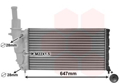 Радиатор, охлаждение двигателя VAN WEZEL 17002140 для LANCIA Y