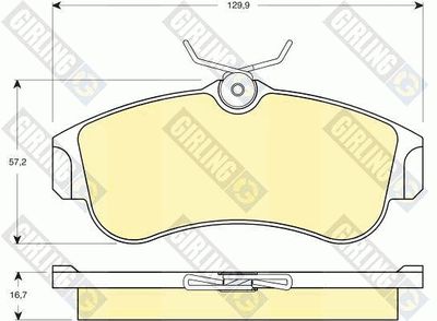 GIRLING 6132711 Тормозные колодки и сигнализаторы для NISSAN ALMERA II (N16) 1.5 GIRLING 6132711 Тормозные колодки и сигнализаторы для NISSAN ALMERA II (N16) 1.5