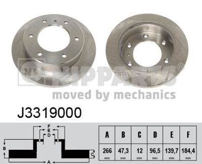 NIPPARTS J3319000 Тормозные диски  для ISUZU (Исузу)