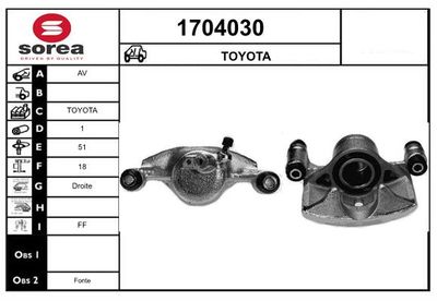 BREMSSATTEL SNRA 1704030