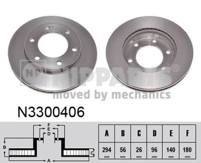 NIPPARTS N3300406 Тормозные диски для SSANGYONG REXTON
