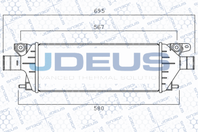 JDEUS M-842031A Интеркулер  для FIAT SEDICI (Фиат Седики)