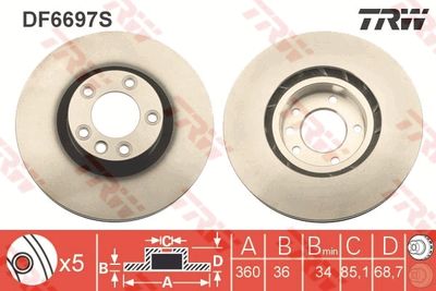 DISC FRANA TRW DF6697S 2